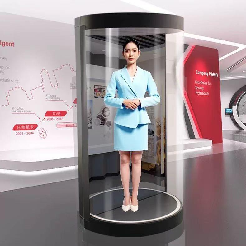 3D全息仓数字人AI交互10.1寸小型展示柜语音互动全息舱透明一体机