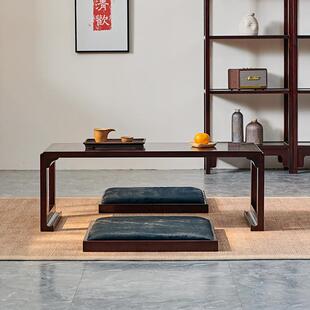 血檀木榻榻米茶桌地台桌茶几小矮桌炕桌实木古禅意日式飘窗桌