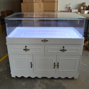 饰品柜玉器精品展示柜台玻璃展柜展示柜中岛柜欧式简约珠宝展示柜