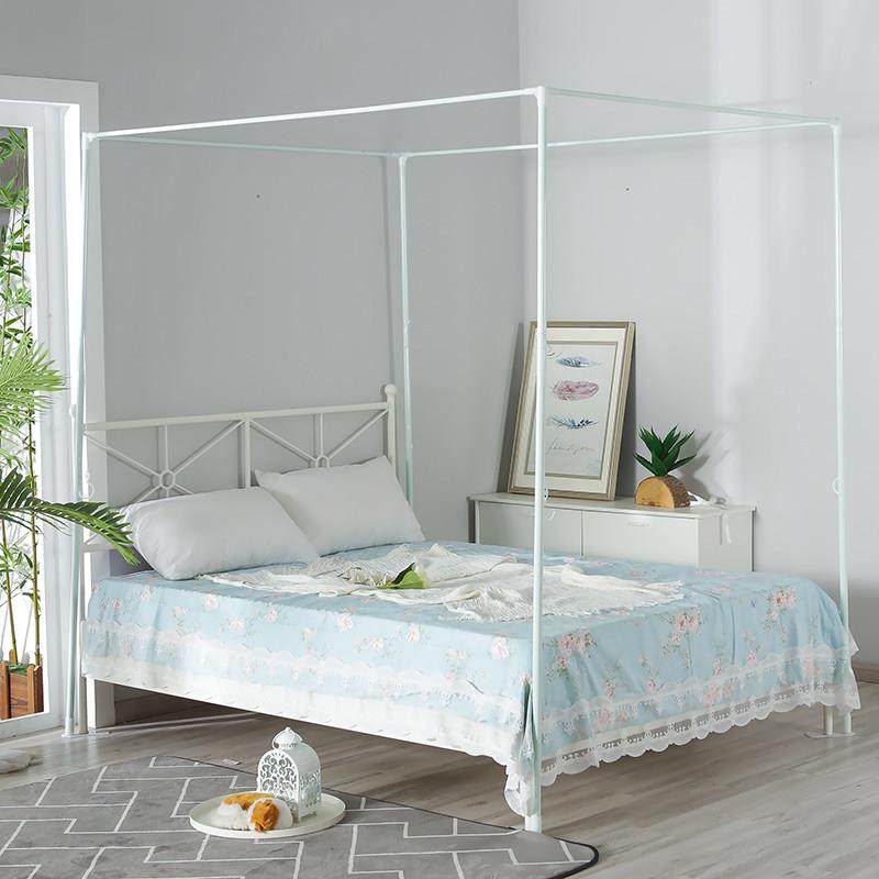 定制蚊帐配件铝合金烤漆支架不锈钢1.2单独卖杆子1.5米1.8m床方顶