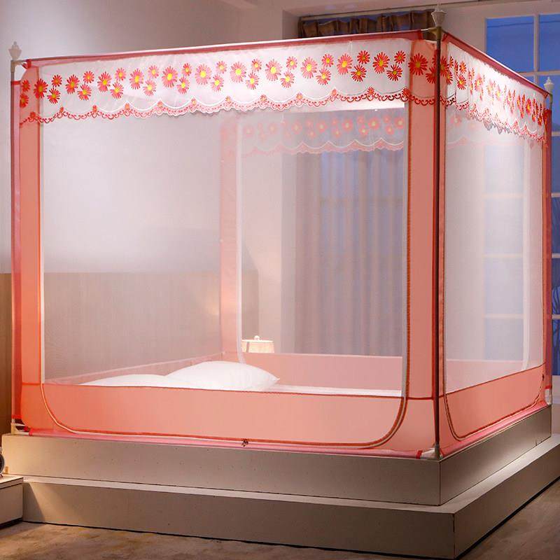 2021新款床上蚊帐1.5米1.8m床2米蒙古包家用防摔儿童防蚊罩帐纹账,床上用品,蚊帐,淘宝优惠券,粉丝福利购,淘宝优惠卷