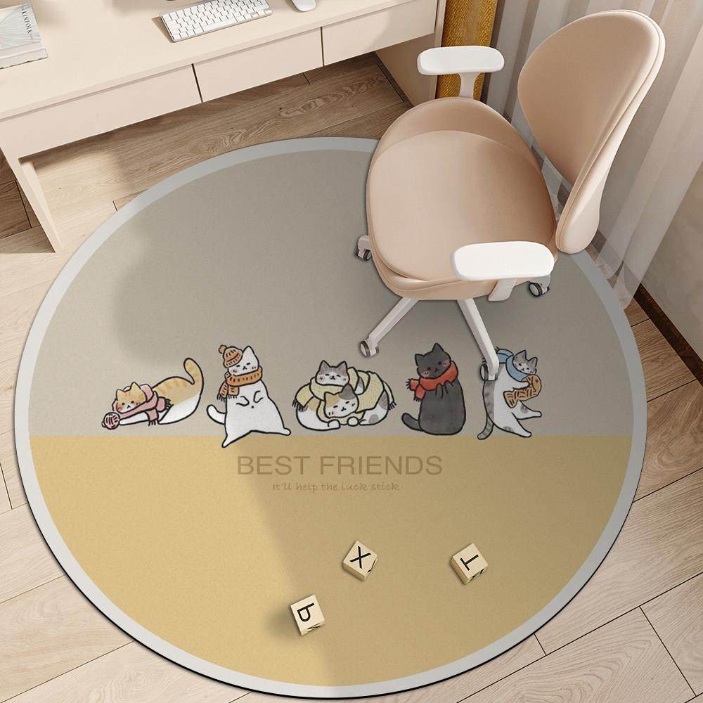 儿童房电脑椅子圆形地垫硅藻泥滚轮防磨防滑脚垫书房学习转椅地毯,居家布艺,家用脚垫,淘宝优惠券,粉丝福利购,淘宝优惠卷