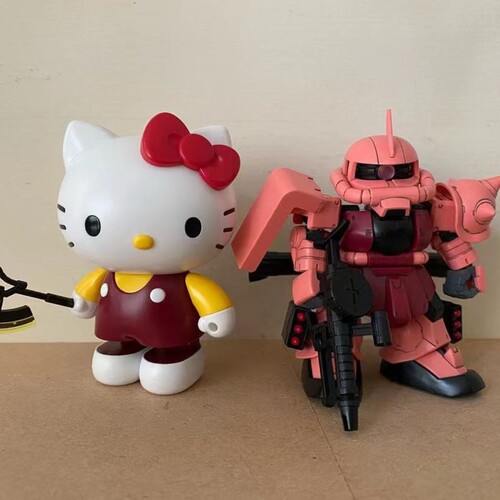 高高凯蒂猫元祖扎古KT系列 HELLOKITTY 国产拼装手办女孩玩具模型