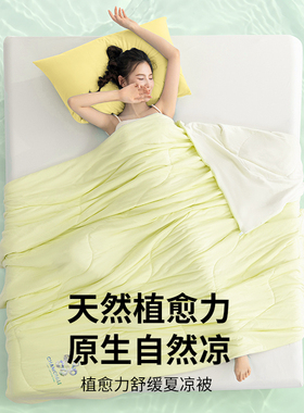 唯我植愈力夏被子空调被A类可机洗冰丝AB面凉感温感单人双人