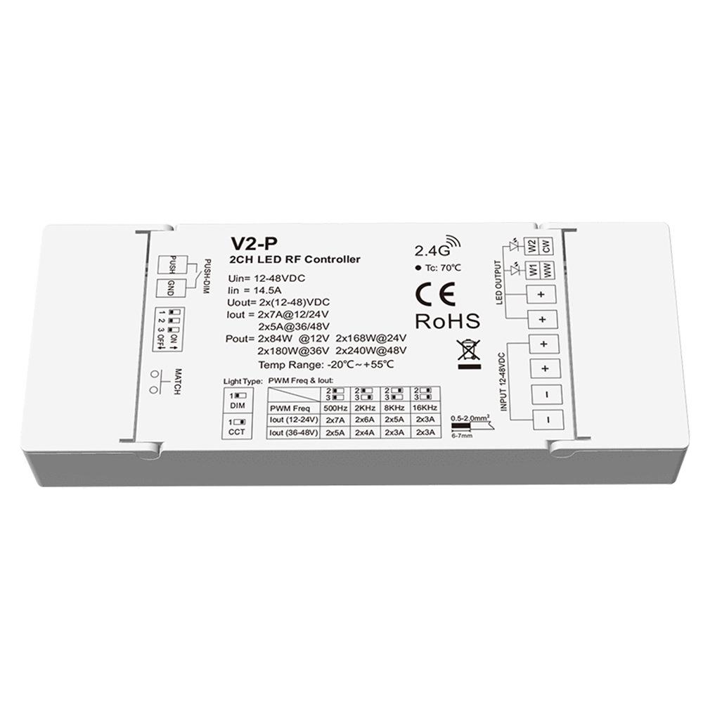 V2-P12-48V480WMAX2.4Gpush可设DIM或CCT模式PWM频率可选