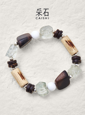 采石studio｜原创「美奈」绿水原本高级老残风百搭度假时髦手链