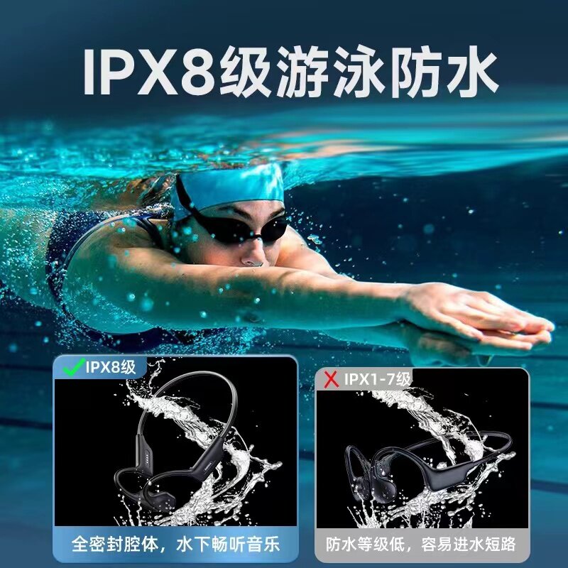 Remax骨传导蓝牙耳机无线游泳运动跑步不入耳超长续航防尘防水