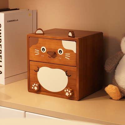 果设桌面收纳盒子抽屉杂物收纳盒桌上办公室工位神器生日礼物女生