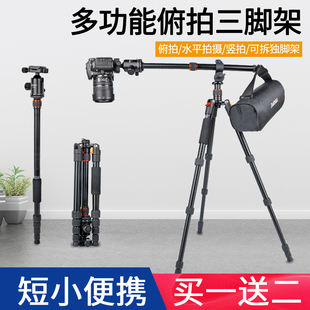 捷宝T269相机三脚架 自拍直播户外旅行便携短小三角架适用佳能索尼微单相机手机摄影拍照支架 单反云台套装