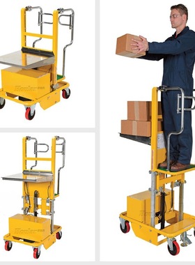 现货供应WF200电动取料机半自动图书馆取货机电动取料升降平板车