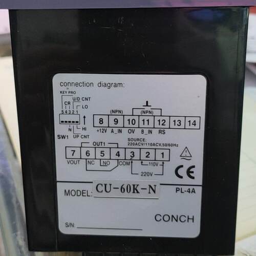 原装台湾CONCH正品CU-60K-N木工机械/纸箱设备累计型计数器96*48