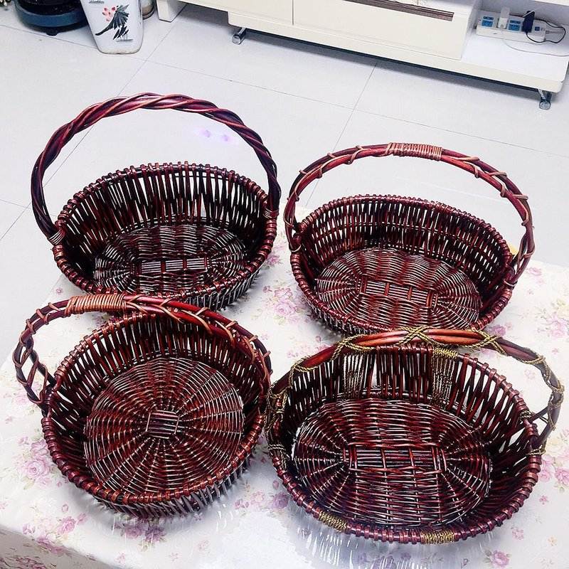 高档水果篮子礼品包装篮手提花篮鸡蛋篮子节日送礼篮装水果篮子