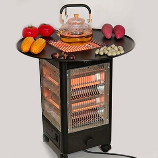 烤火炉围炉煮茶五面取暖器可烧烤型家用电暖气速热新款电烤火炉子