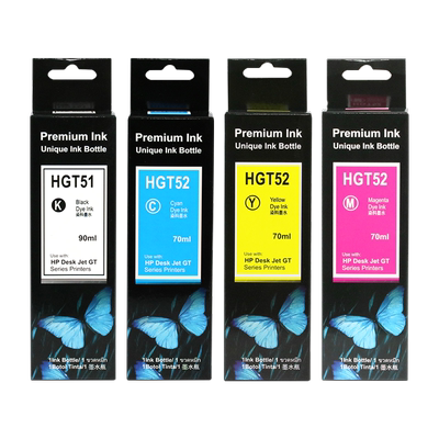 适用惠普GT53XL/GT52墨水HP Smart Tank 511 518 519 510 531 538 508 582 588 589打印机墨水 GT51 墨盒墨汁