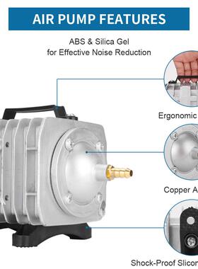 海利气泵HAILEA电磁ACO208/308/318空气压缩机鱼池鱼缸气泵喷氧机
