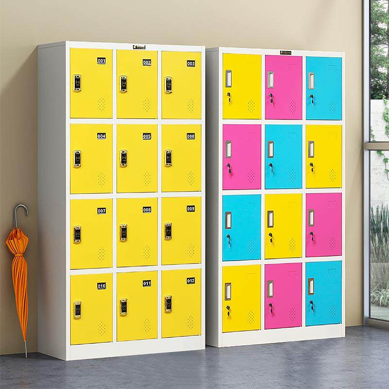 彩色更衣柜健身房存包柜存物柜感应锁寄存柜带锁铁皮柜员工储物柜,商业/办公家具,办公储物柜,淘宝优惠券,粉丝福利购,淘宝优惠卷