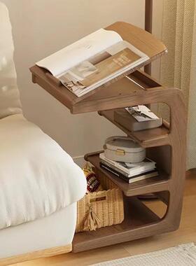 实木沙发边几可移动客厅带轮侧边柜床头置物架简约家用茶几小桌子