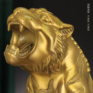 厂家虎年礼品赚赚虎铜老虎摆件工艺品聚宝盆虎金属制品家居