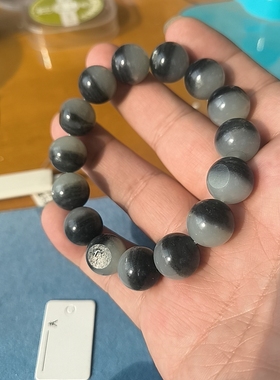 青花籽料卡14毫米聚宝盆手串625082