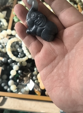 和田玉籽料大象手把件525182