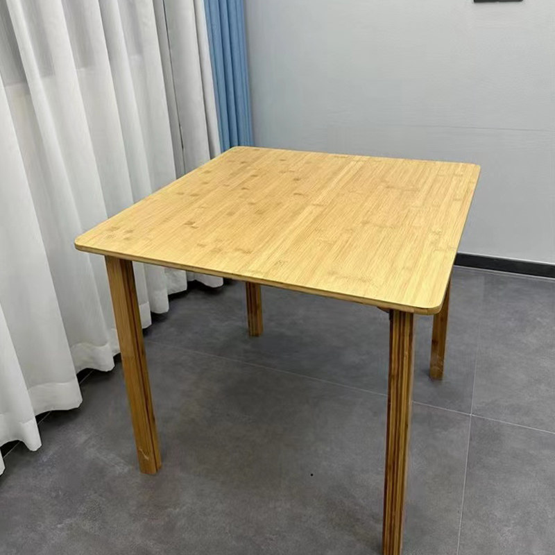 实木可折叠桌子简易餐桌家用吃饭小桌子出租房用四方桌正方形楠竹