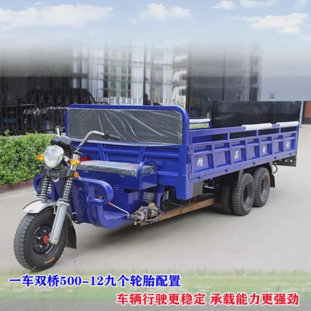 载重型4×1.6场地转运搬运载重拉货载送货电动九轮车重型电瓶货车