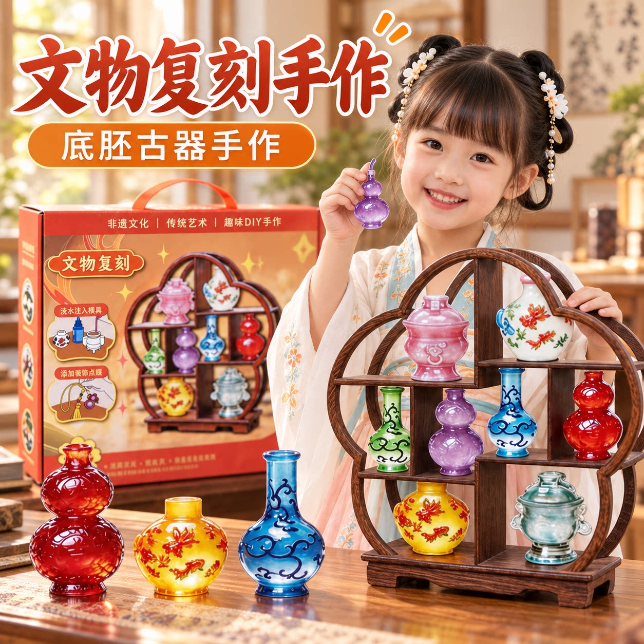 文物修复师儿童2026火爆手工diy材料包小学生仿真文物制作工艺品6
