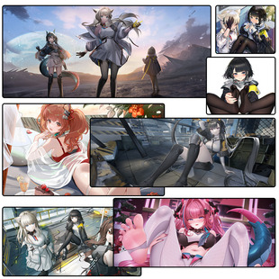 明日方舟终末地超大锁边鼠标垫 莱万汀 洁尔佩塔 陈千语 佩丽卡