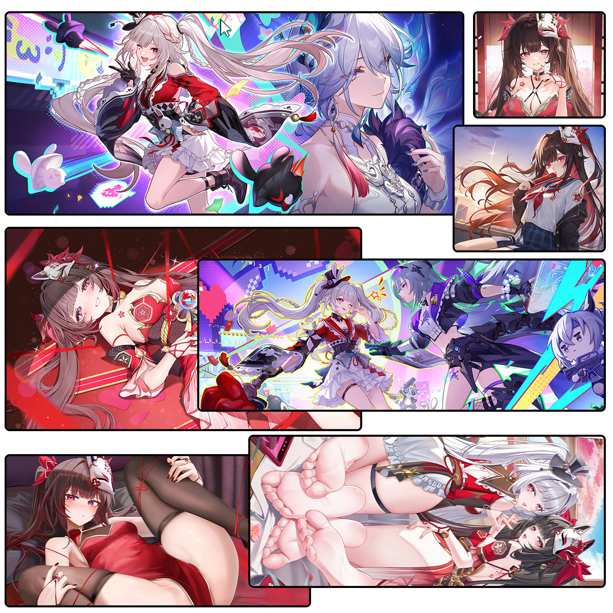 火花超大锁边鼠标垫 sparxie 星穹铁道花火桌垫游戏周边键盘垫图片