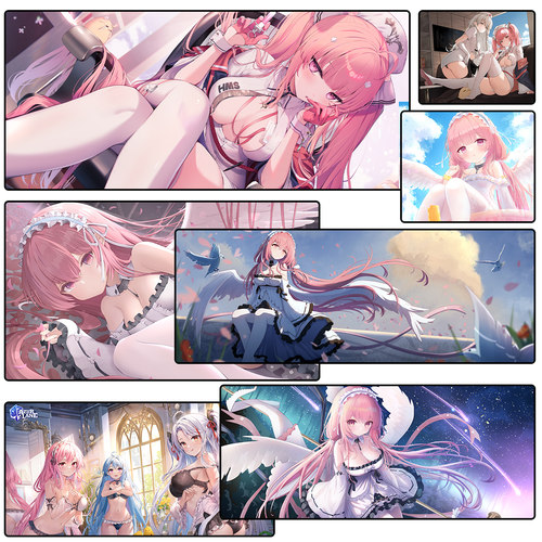 碧蓝航线 仙英座锁边超大鼠标垫 HMS Perseus键盘垫加厚Azur Lane