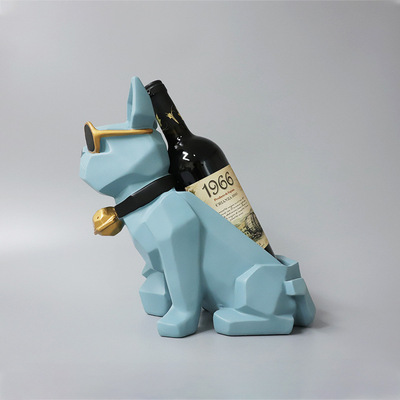 现代家居室内酒吧餐厅酒柜装饰品可爱摆件创意简约工艺Z品法斗酒