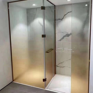 酒店淋浴渐变房玻璃双层钢化夹胶夹娟夹丝 办公室屏风隔断可定制