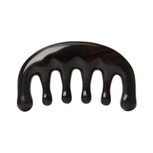 紫光檀多功能按摩梳加厚头部经络疏通梳子女家用便携随身头疗木梳