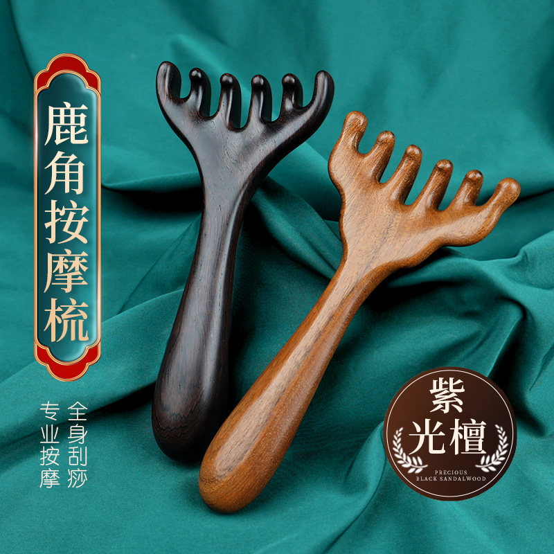 五爪按摩梳头部经络疏通