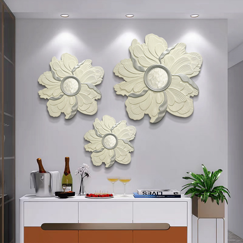 法式沙发背景墙壁挂装饰挂件欧式客厅酒店餐边轻奢花朵高档装饰品,住宅家具,装饰镜,淘宝优惠券,粉丝福利购,淘宝优惠卷