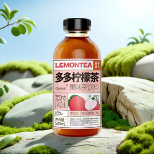 果味茶饮料0脂肪 果子熟了多多柠檬茶荔枝味500ml瓶装 4月产