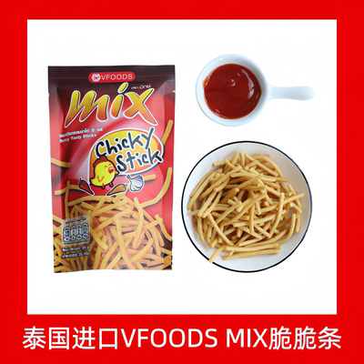 泰国进口vfoodsMix脆脆条香辣味30g网红休闲食品解馋膨化薯条零食