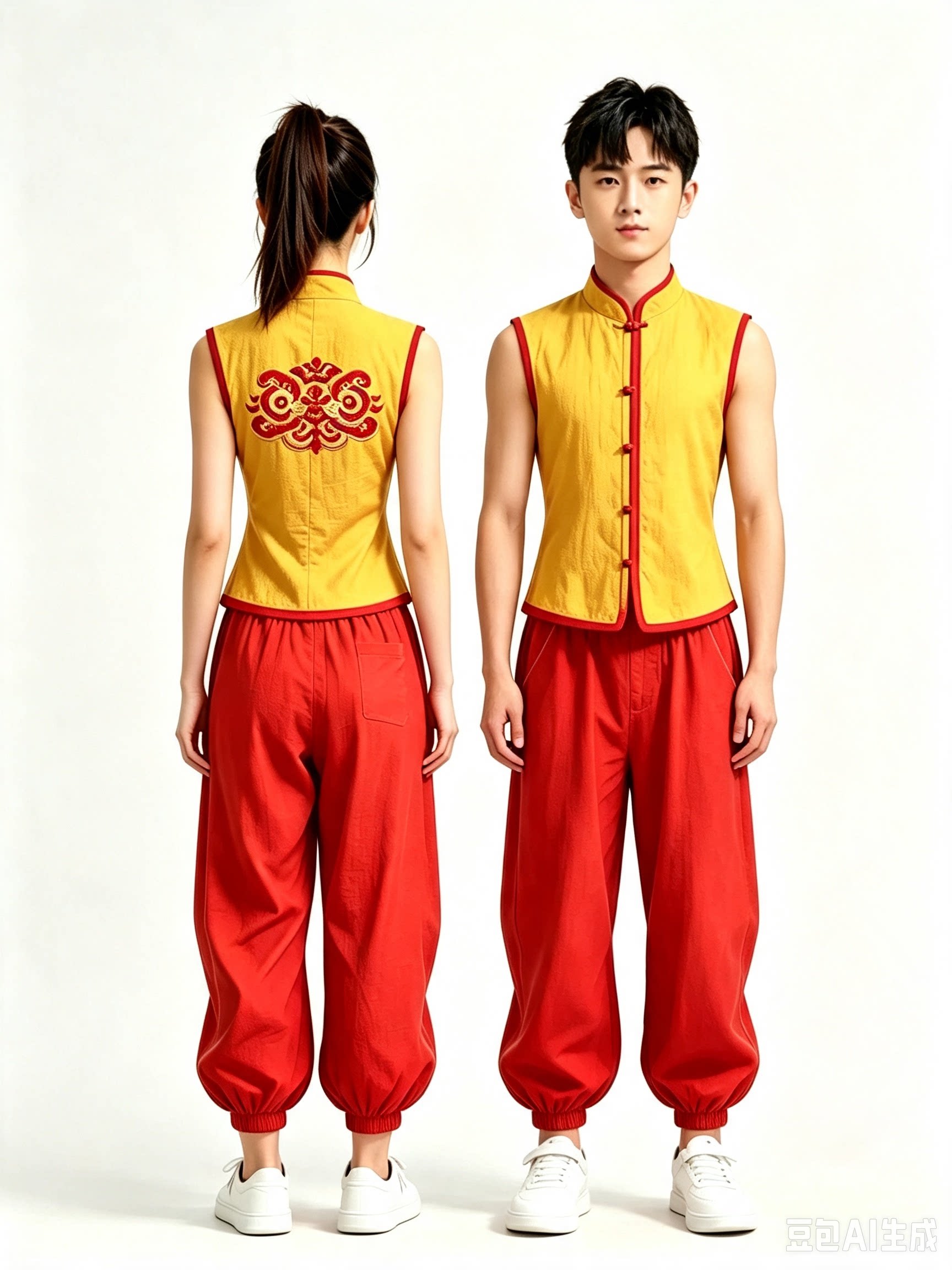 赛龙舟演出服装男款陕北腰鼓民族舞蹈服喜庆服秧歌打鼓服舞龙舞狮图片