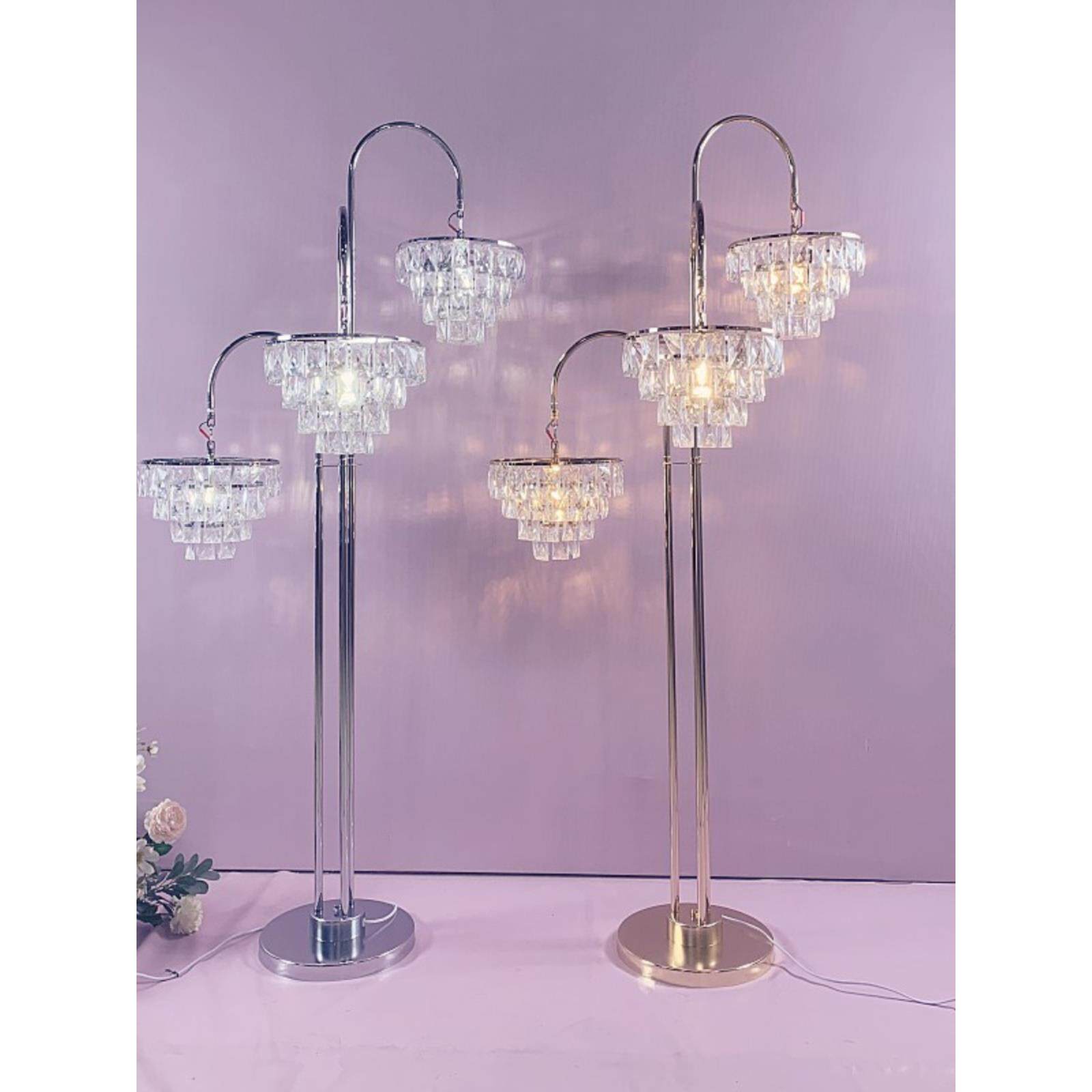 婚庆道具新款水晶灯路引舞台摆件商场陈美效果装饰水晶吊灯路引灯