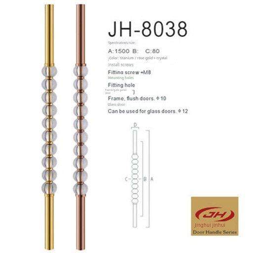 玻璃门拉手水晶球定制 大门木门推拉把手对装不锈钢黑色钛金古铜,基础建材,大拉手,淘宝优惠券,粉丝福利购,淘宝优惠卷