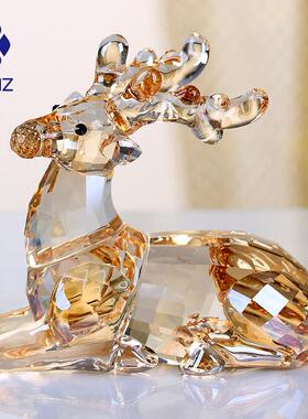 车内饰品摆件水晶鹿一路平安女神款车内装饰车载用品大全汽车摆件