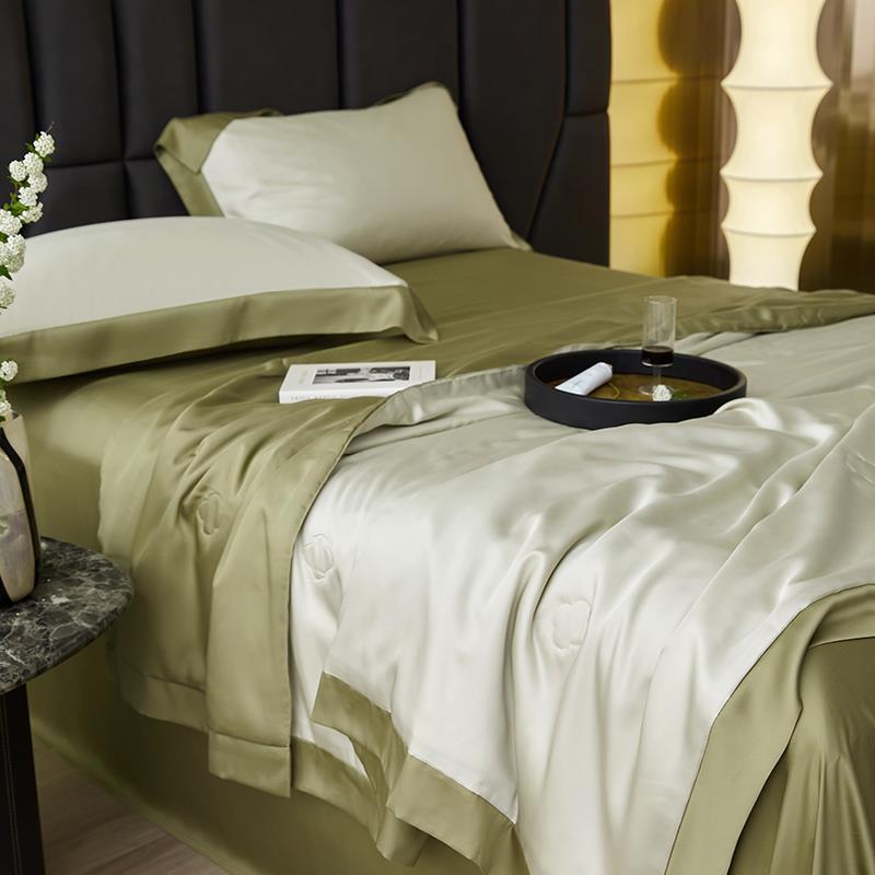 春夏100支兰精天丝夏凉被丝滑凉爽莱赛尔空调被薄被子夏被四件套