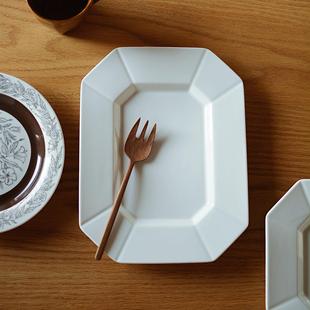 甜品盘 收集时光 陶瓷中餐菜盘 say多边方台盘 早餐白盘 Camus