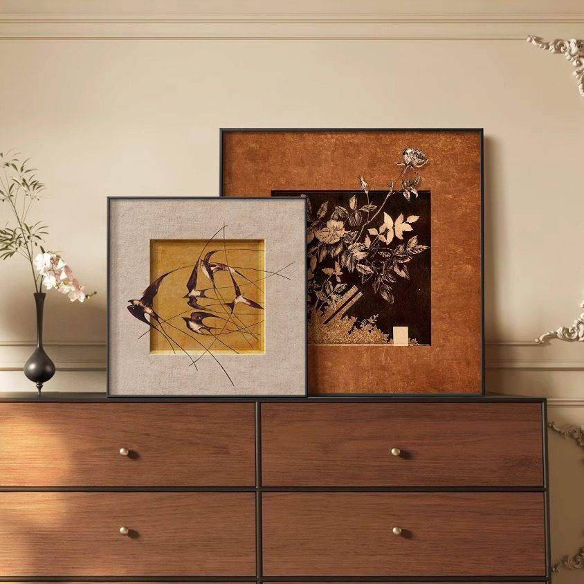 中古风客厅装饰画覆古饭厅电视柜桌面摆件画法式高级卧室床头挂画,家居饰品,现代装饰画,淘宝优惠券,粉丝福利购,淘宝优惠卷