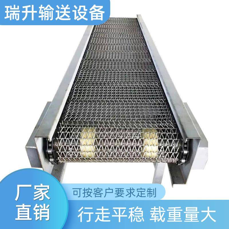 瓜果蔬菜网带输送机挡边食品烘干耐高温网带输送机