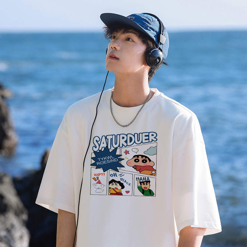 潮牌嘻哈hiphop创意短袖男士t恤美式个性卡通宽松夏季设计感上衣
