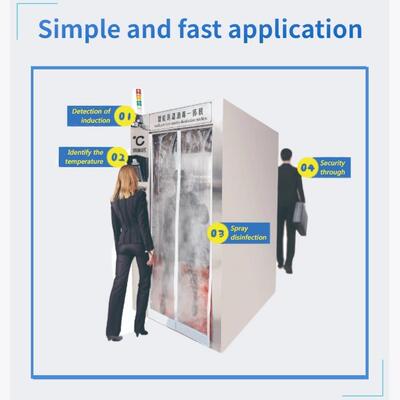 intelligent personnel thermometry disinfection passageways