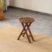 马扎凳实木可携式 地铁排队椅子摆摊小板凳结实户外带靠背可折叠圆