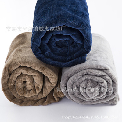 法莱绒毛毯活动珊瑚绒法兰绒毛毯加厚保暖貂绒毯子礼品定 制