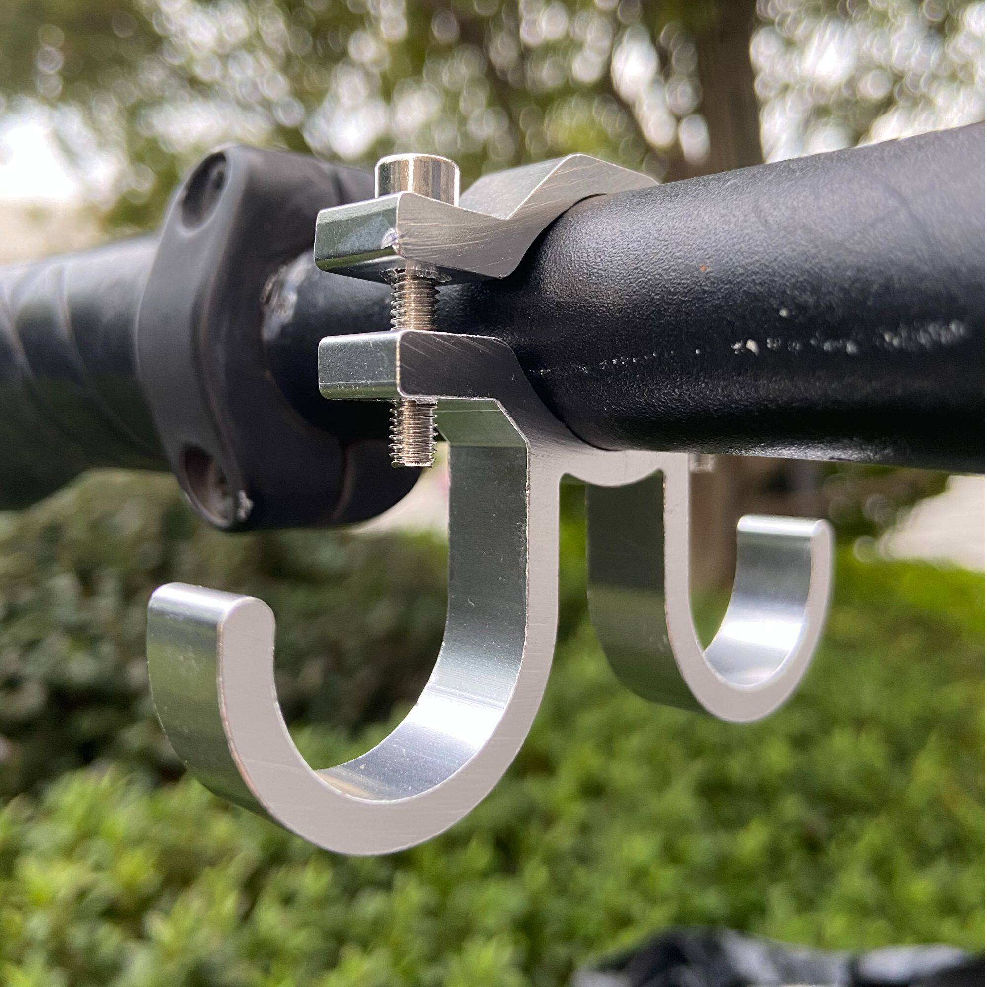 电动车挂钩前置通用免打孔铝合金外卖挂物钩摩托车挂钩骑手挂物钩